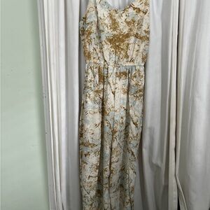 She + Sky Jumpsuit Women’s Medium Wide Leg Flowy Sleeveless Neutral Outfit